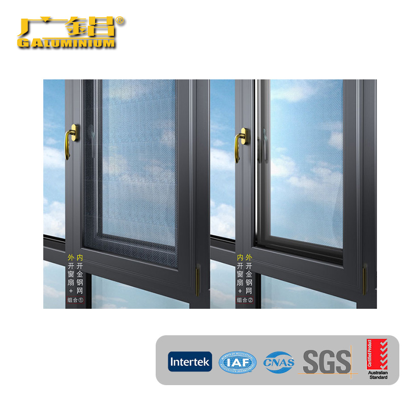 Aluminium Casement Windows With Hidden Screen - 6 