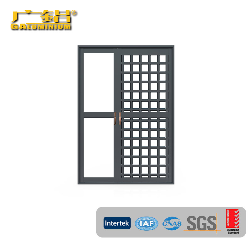 Πτυσσόμενη πόρτα με διπλό τζάμι για κτίρια - 1