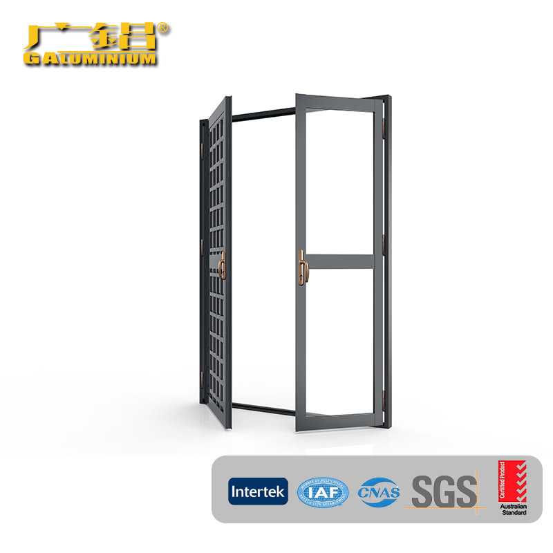 Folding Door with Double Glass for Buildings - 7