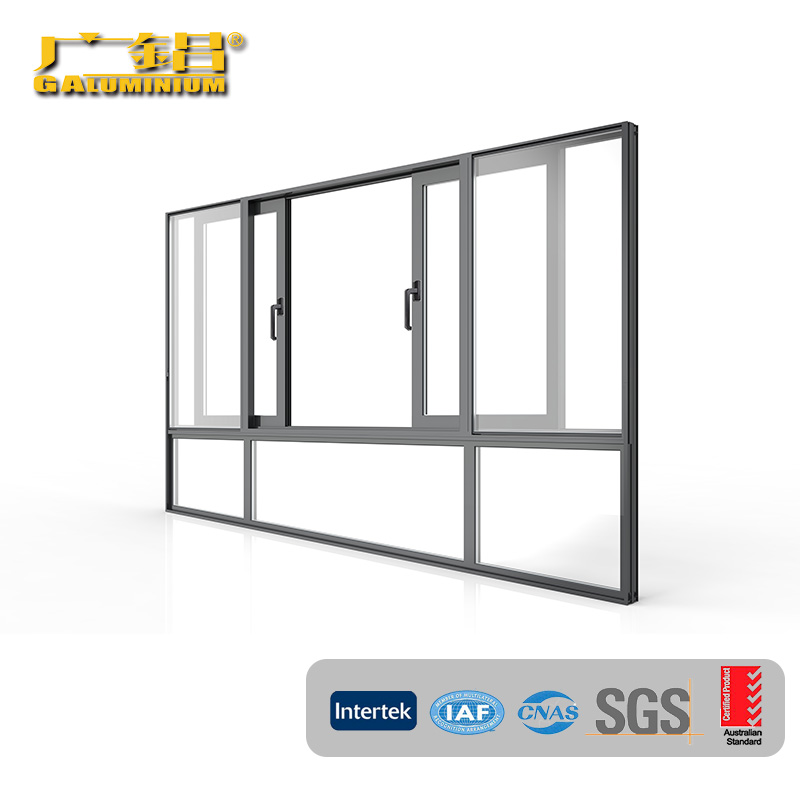 Голям енергоспестяващ алуминиев стъклен плъзгащ се прозорец - 2 
