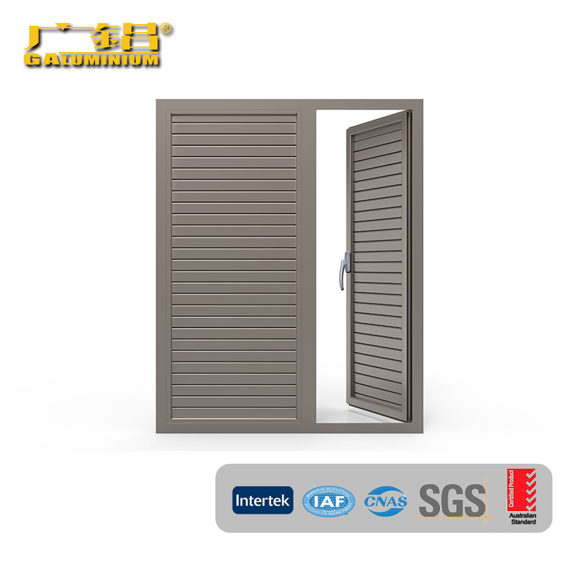 Gray Durable Hand-operated Louver Blind