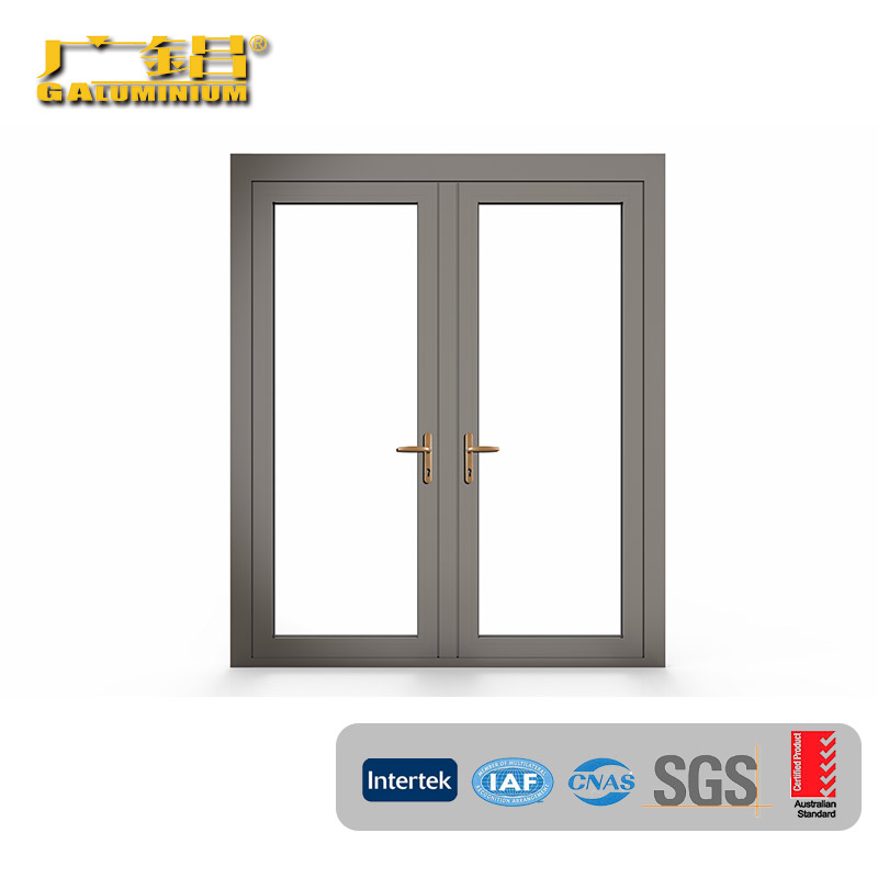 Puerta abatible de aluminio con recubrimiento en polvo para el hogar - 2 