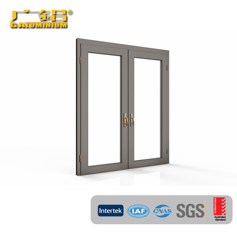 Puerta abatible de aluminio con recubrimiento en polvo para el hogar - 4