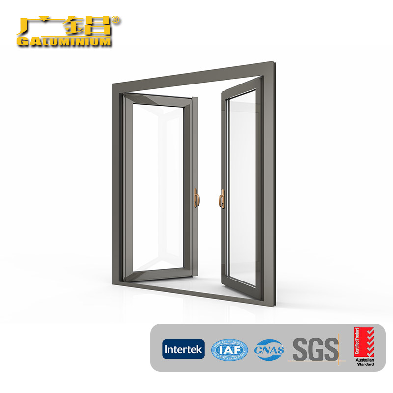 Puerta abatible de aluminio con recubrimiento en polvo para el hogar - 7