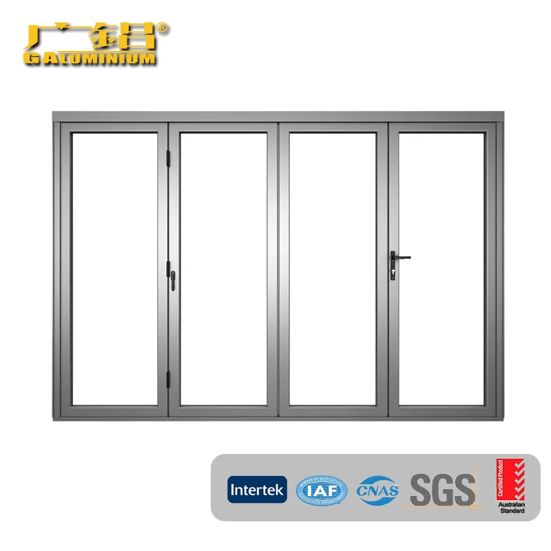 Puerta plegable de aluminio fácil de usar