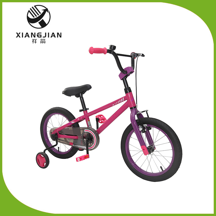 Bicicletă pentru copii de 16 inci, culoare violet, pentru băieți și fete - 2 