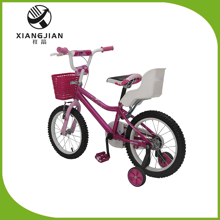 Reverse Brake Kids Bike With Basket And Rear Seat