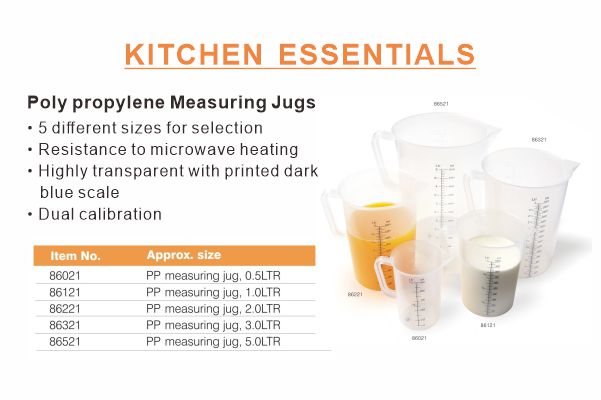 SUNNEX polypropylene measuring jugs