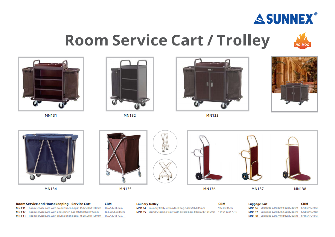 SUNNEX new products: Room Service Cart / Trolley