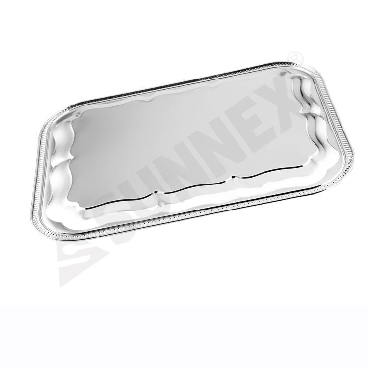 Rectangular Chrome Plated Serving Tray - 3