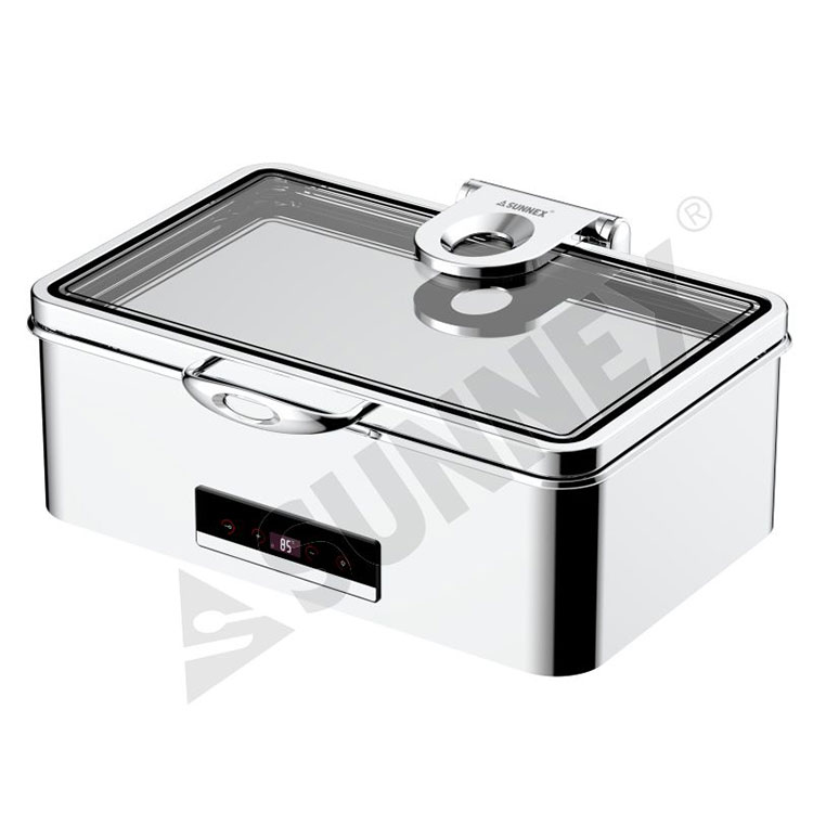 Black Color Stainless Steel 1/1 Electric Waterless Chafer
