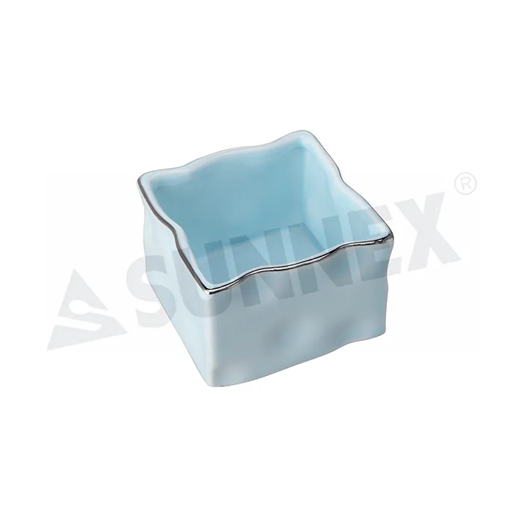 Blue Color Porcelain Sugar Packet Holder