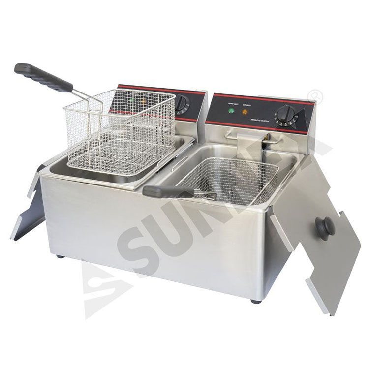 Commercial Two Tanks Electric Fryer