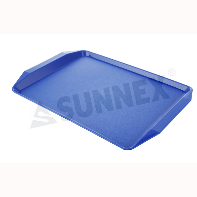 Fast Food PP Tray With Side Handles And 4 Colours