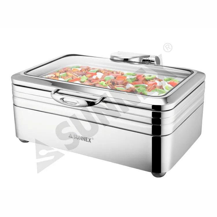 Full Size Stainless Steel Induction Chafer With Full Base