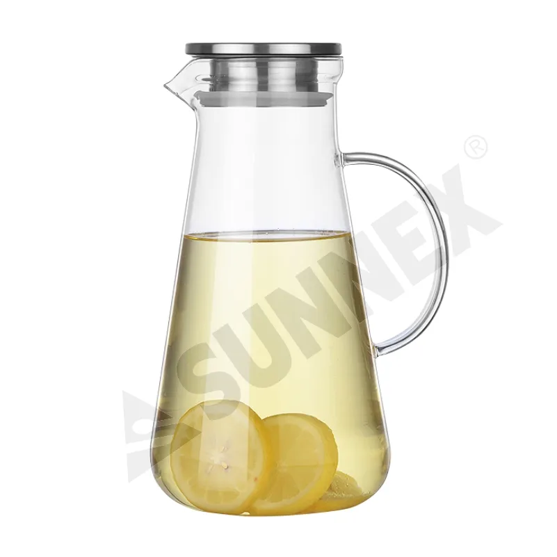 Glass Jug With Flat Cover 1.2ltr 1.5ltr 1.8ltr 2.2ltr