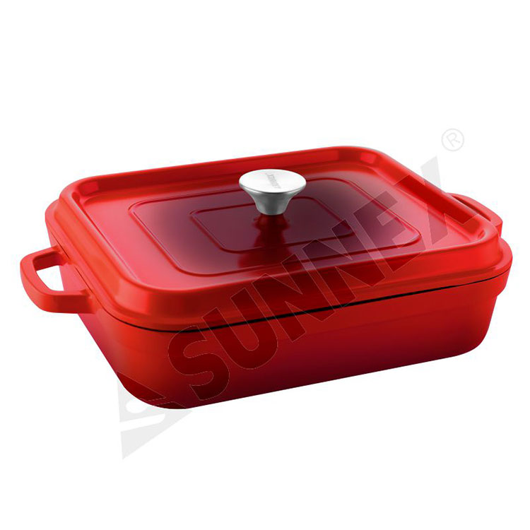 High-Quality Casserole with New Design Red Color Roaster