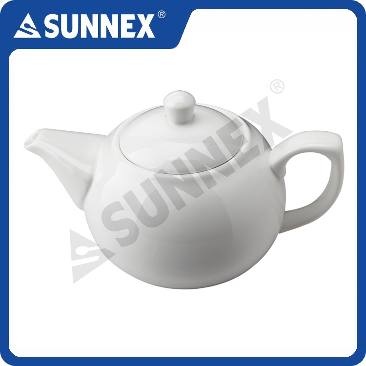 Лонац за чај од беле порцеланске куглице