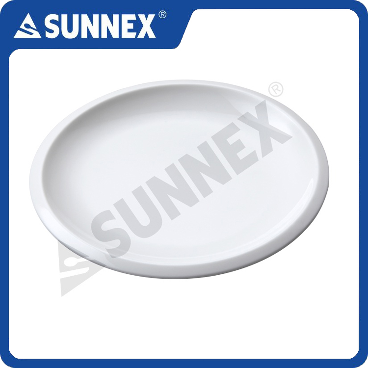 Weiße Farbe Porzellan Runde Platte