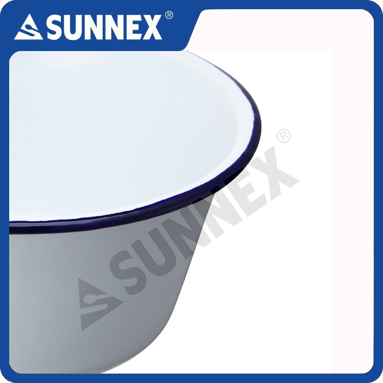 Кругла чаша з емалевим покриттям