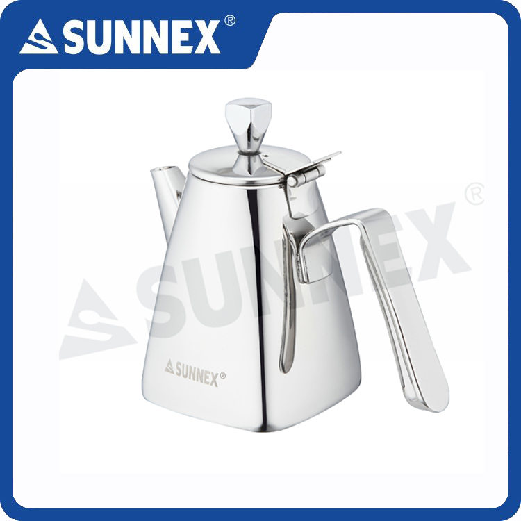 Square Stainless Steel Tea Pots With Handle
