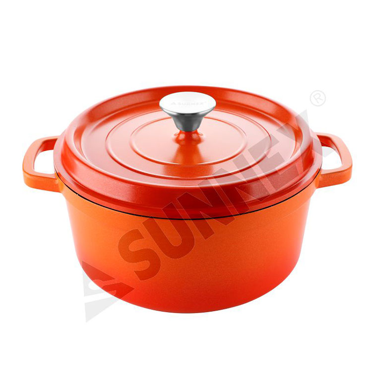 Professional Factory Die-cast Aluminum Round Casserole Dish With Lid