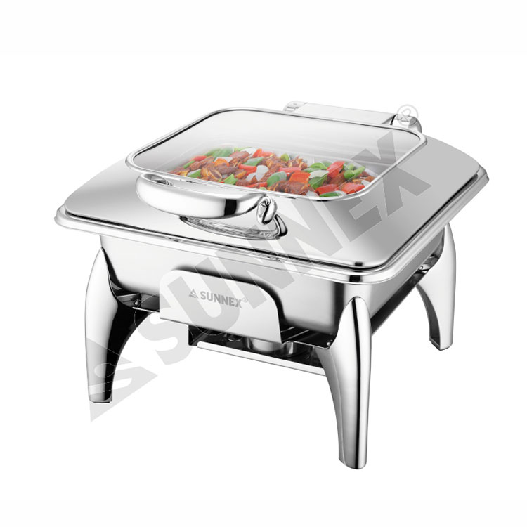 Rectangular Stainless Steel Chafer With Universal Stand
