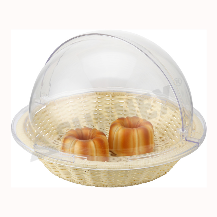 Restaurant Bread Fruit Vegetables Plastic Rattan Wicker Basket