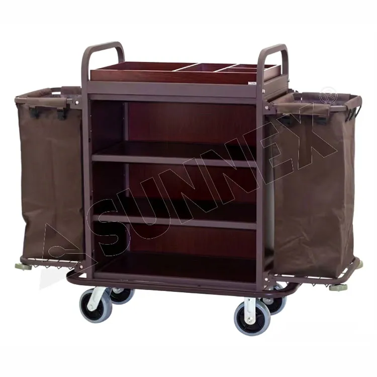 Room Service Cart na may Double Linen Bag