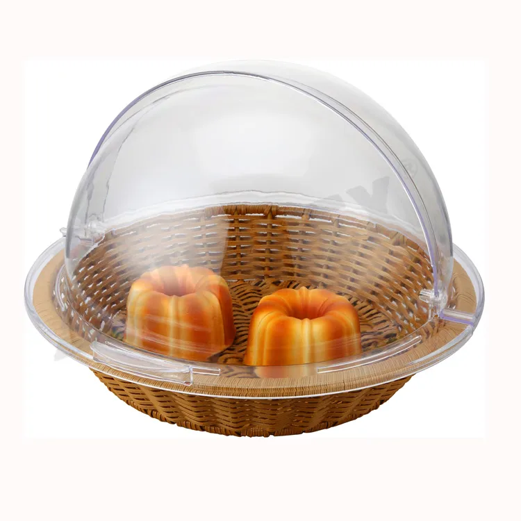 Round PP Rattan Basket With PC Cover