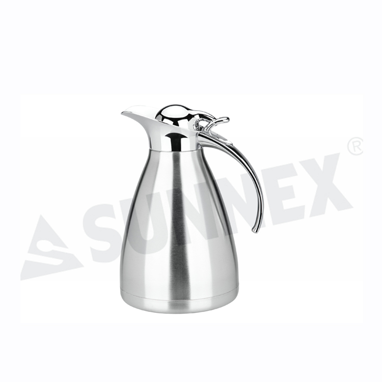 Satin Polished Stainless Steel Vacuum Tea Pots