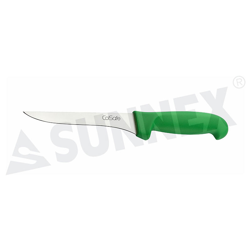 Nerezový vykosťovací nůž se zelenou rukojetí