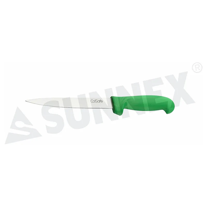 Stainless Steel Fillet Knife na may Green Handle