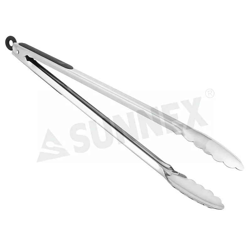 Hindi kinakalawang na asero Long Grilling Locking Food Serving Tongs