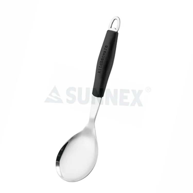 Stainless Steel Rice Spoon na May Silicone Handle