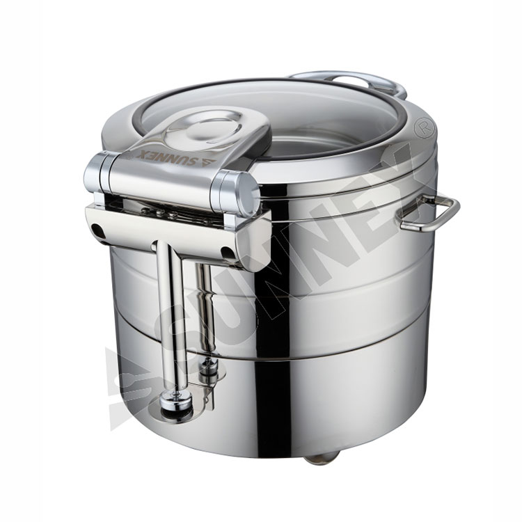 Chafer de indução de estação de sopa de aço inoxidável com base completa - 1 
