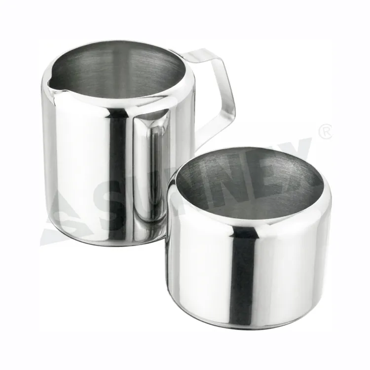 Stainless Steel Sugar Bowl Dan Set Teko Susu