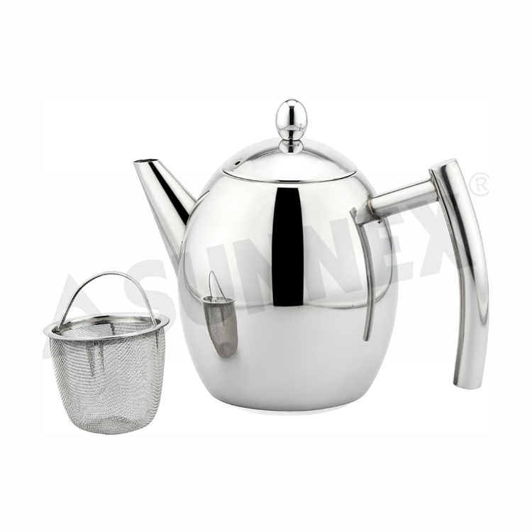 Stainless Steel Tea Pots With Strainers