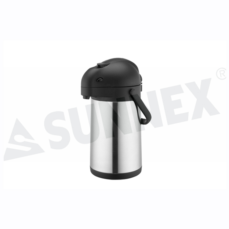 Stainless Steel Vacuum Air Pots With Locking Button And Rotary Base