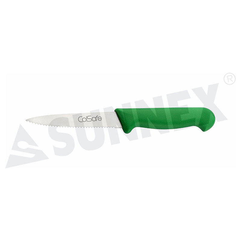 Stainless Steel Vegetable Knife with Green Handle - 0