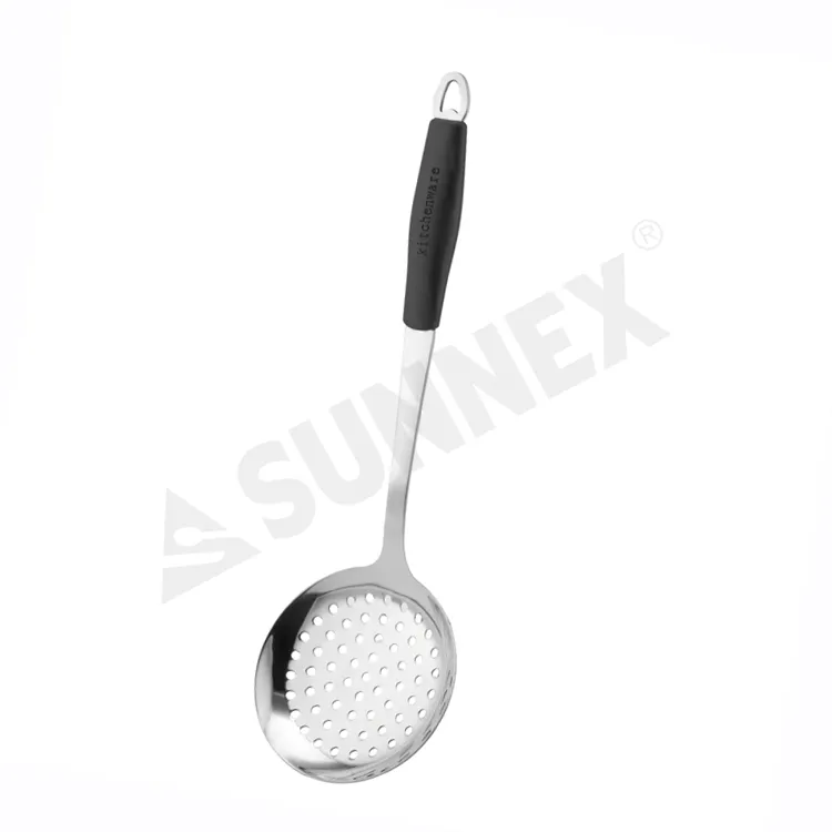 Stainless Steel Wire Skimmer na May Silicone Handle