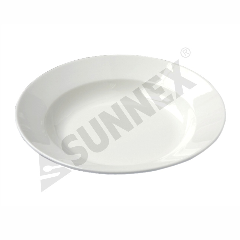 Бял цвят порцеланова плоча за паста - 0 