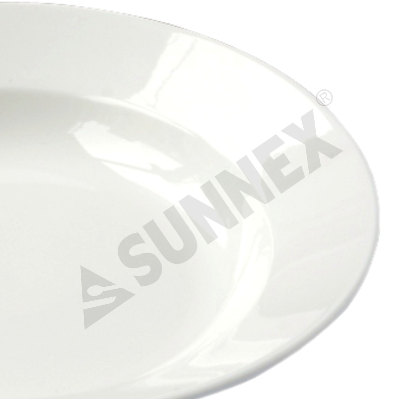 Бял цвят порцеланова плоча за паста - 1