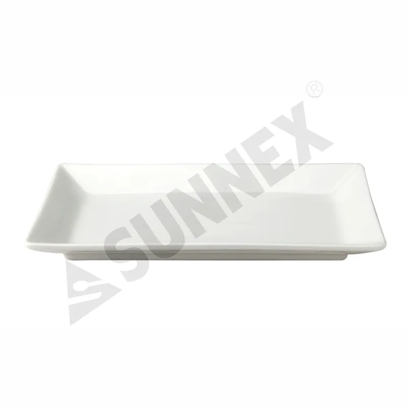White Color Porcelain Rectangular Plate