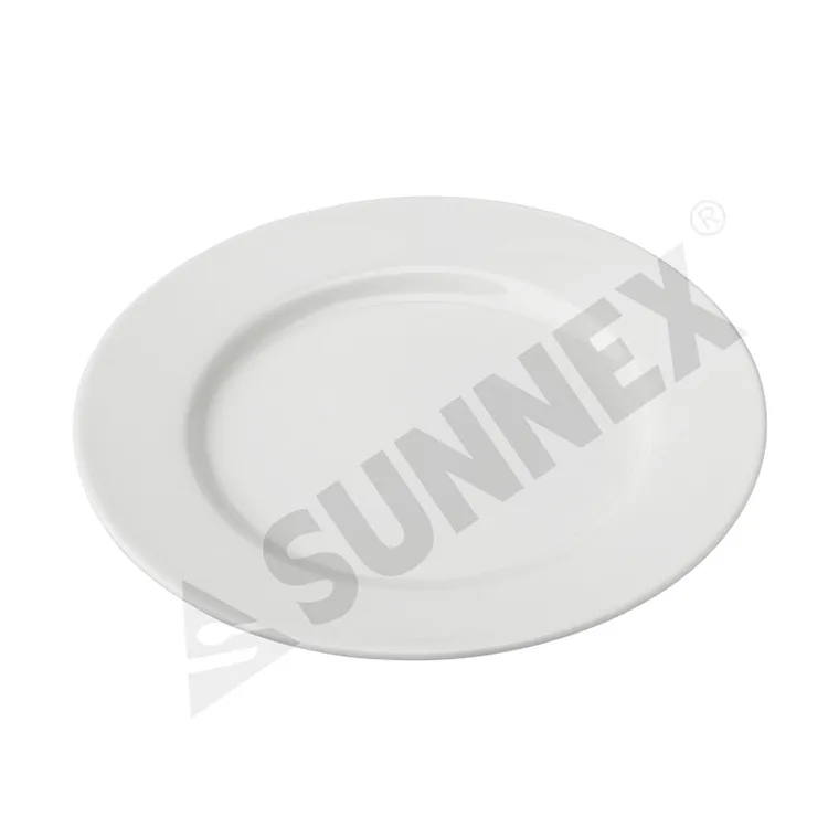 White Color Wide Rim Plates