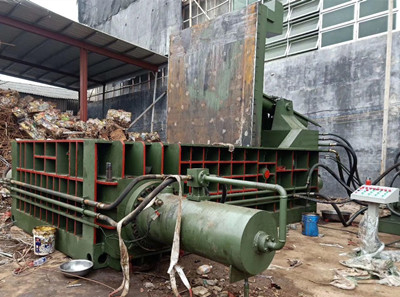 250T Turn Out Hydraulic Scrap Metal Baling Press Machine - 0