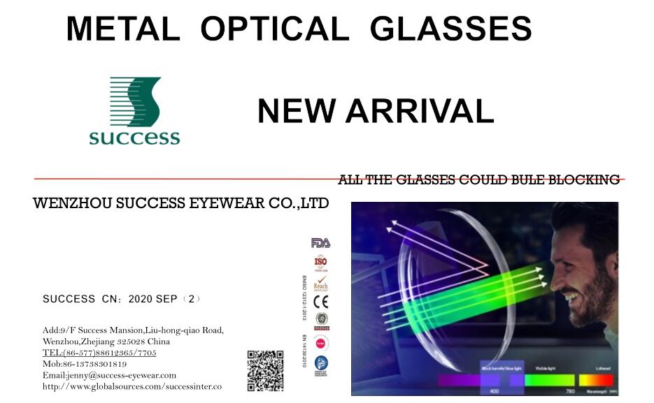 SUCCESS CN 2020 SEP(2) NEW ARRIVAL METAL OPTICAL GLASSES