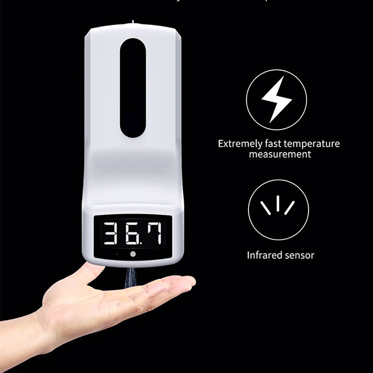Dispenser Sabun K9 dengan Termometer Inframerah Tidak Sentuh 2 dalam 1 - 4