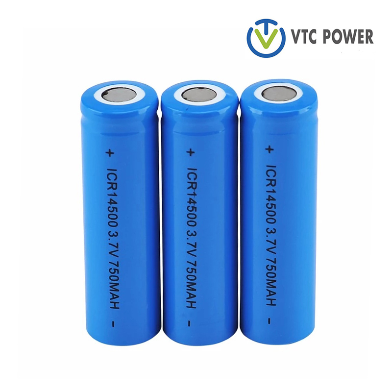 3,7V ICR14500 750mAh Liion battericelle