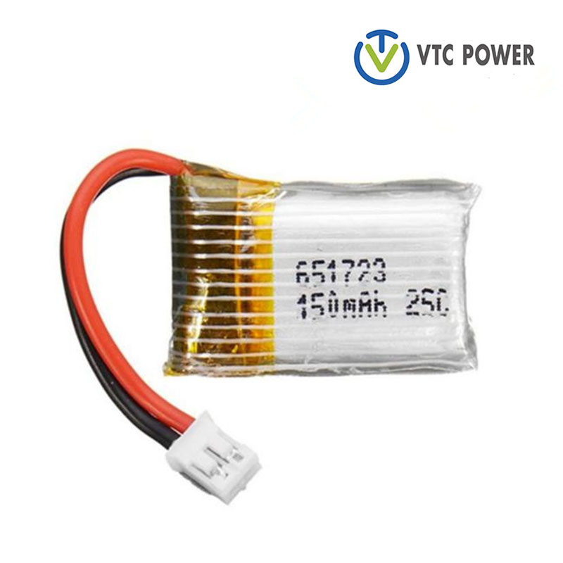 25c 150mAh Lipo Battery 651723 3,7v 1s With Connector for Drone RC Toys